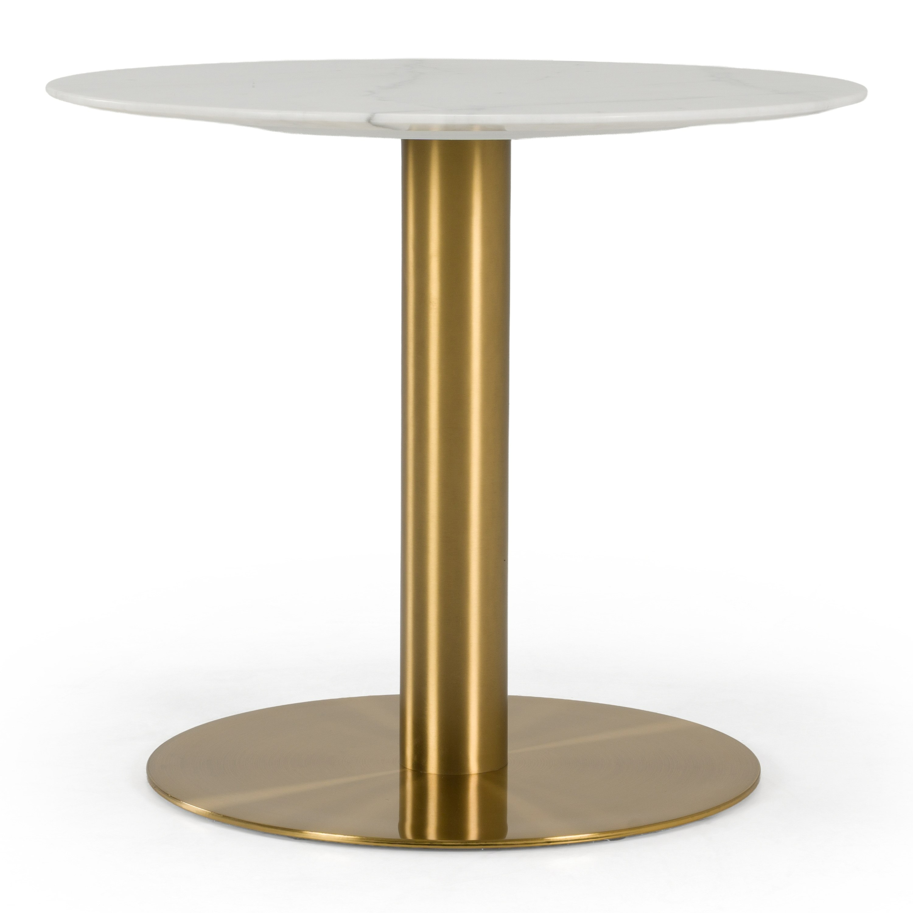 LA Furniture Fairway Glam White Marble and Brushed Gold Tall End Table VGEU-MC-6931BT-C Contemporary Style by Vig Furnitrue Number 83349 Catch Home Goods