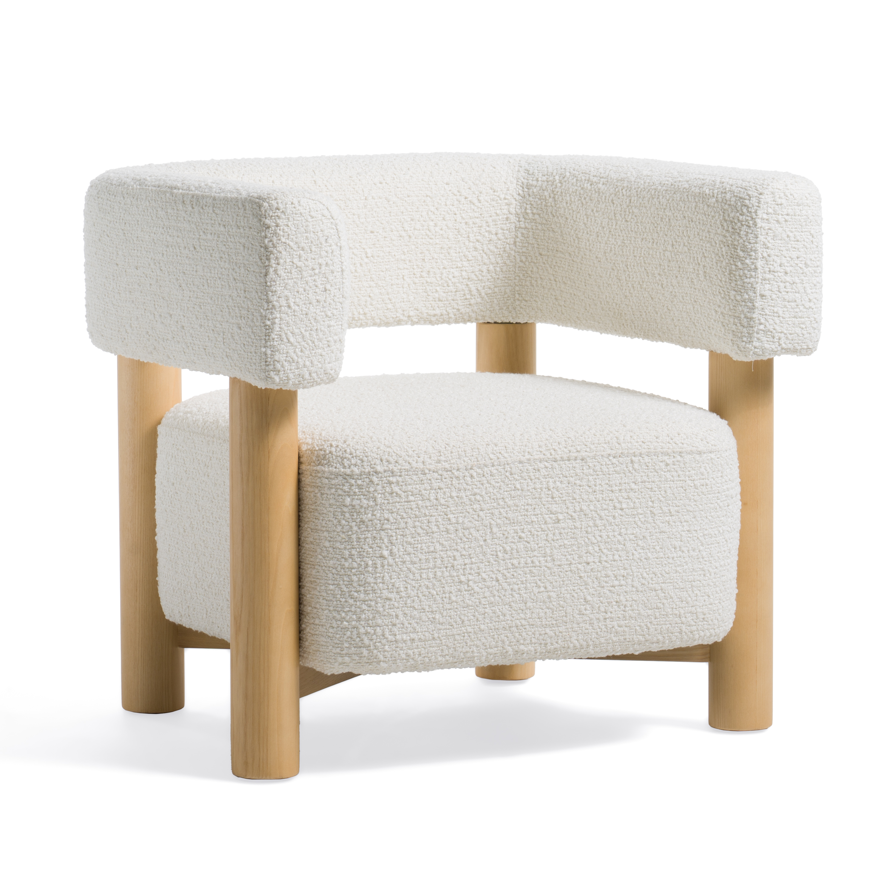 LA Furniture Fang Modern White Fabric & Wood Accent Chair VGEUMC-7114LC-AW-WHT Contemporary Style by Vig Furnitrue Number 80600 Catch Home Goods