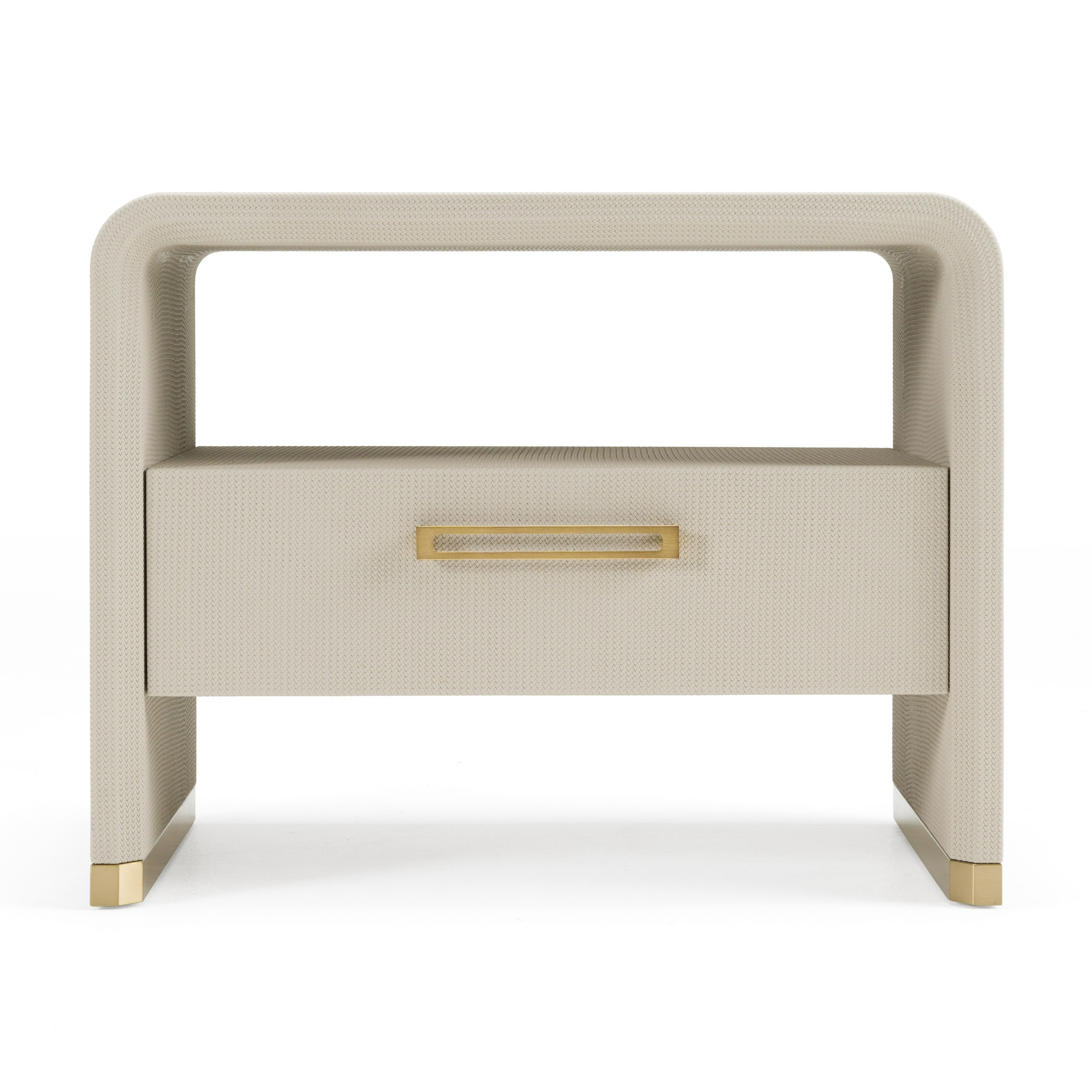 LA Furniture Florence Modern Beige Leatherette + Gold Nightstand VGVC-N2410 Contemporary Style by Vig Furnitrue Number 82675 Catch Home Goods