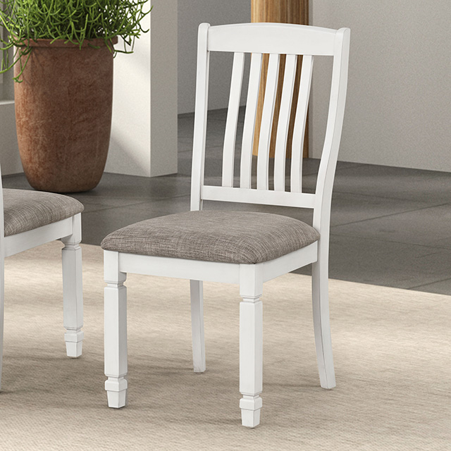 Furniture Of America Pendola Rustic Farmhouse Rustic White Side Chair (2/Ctn) Model FM3427WH-SC-2PK