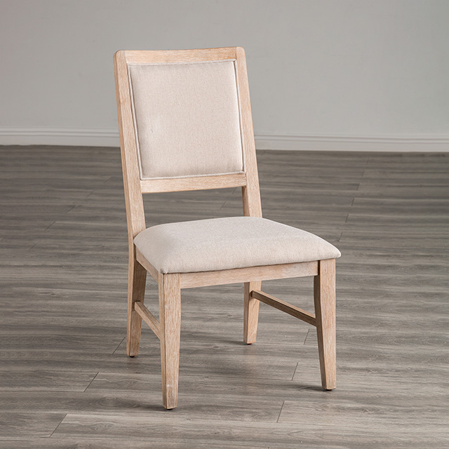Furniture Of America Orbetello Transitional Distressed Natural Side Chair (2/Ctn) Model FM3601NT-SC-2PK