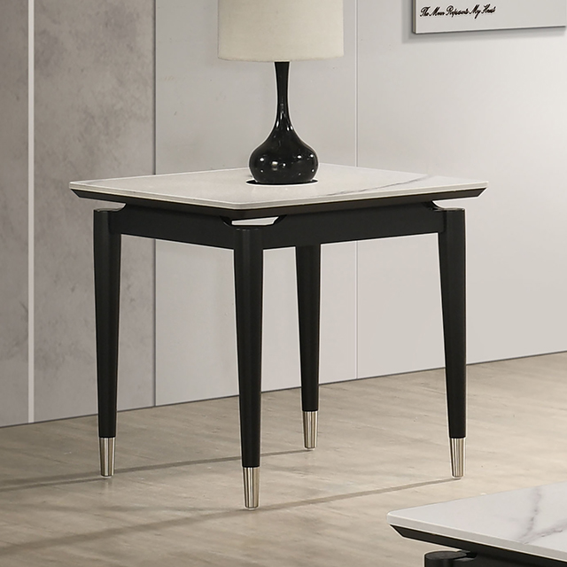 Furniture Of America Maidstone Contemporary Black/White End Table Model FM42001BK-E