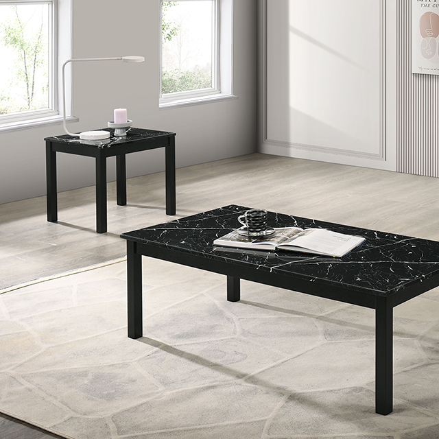 Furniture Of America Findlay Contemporary Black 3 Pc. Table Set Model FM42900BK-3PK-END TABLE