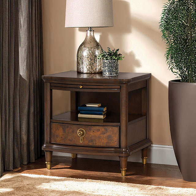 Furniture Of America Westerham Modern Dark Cherry End Table Model FM44001CH-E