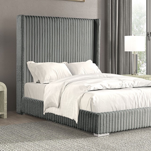 Furniture Of America Cadwell Contemporary Gray Bed Model FM7120GY-Twin Bed