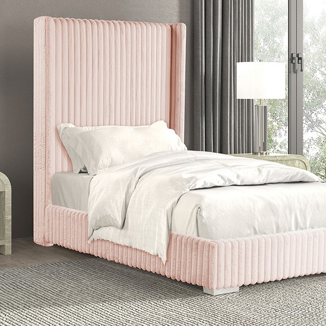 Furniture Of America Cadwell Contemporary Pink Bed Model FM7120PK-Twin Bed