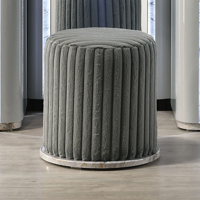 Furniture Of America Cleburne Contemporary Light Gray Vanity Stool Model FM72011LG-VS