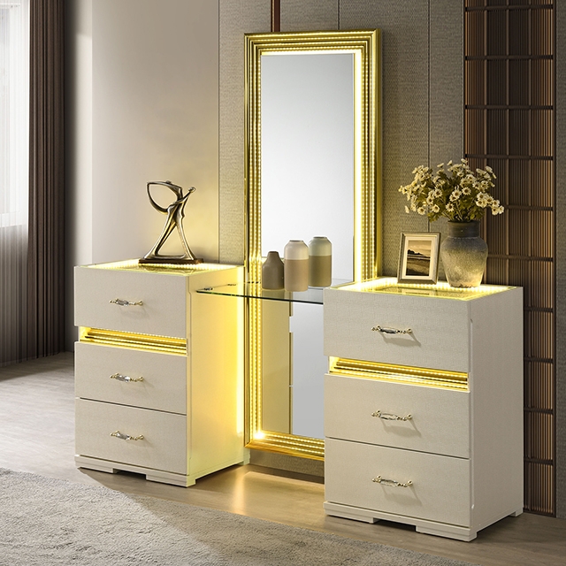 Furniture Of America Lucida Contemporary Beige Vanity Model FM72015BG-V-PK