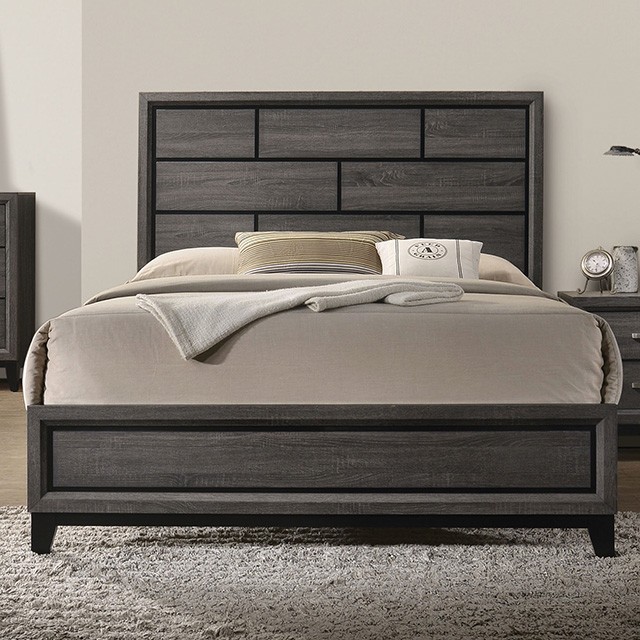 Furniture Of America Errico Contemporary Gray Bed Model FM7215GY-Twin Bed