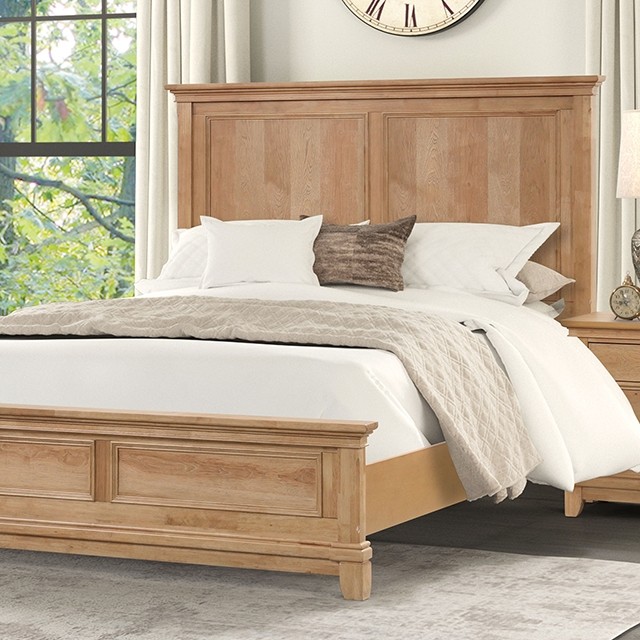 Furniture Of America Mchenry Farmhouse Natural Oak Bed Model FM7706NT-Twin Bed