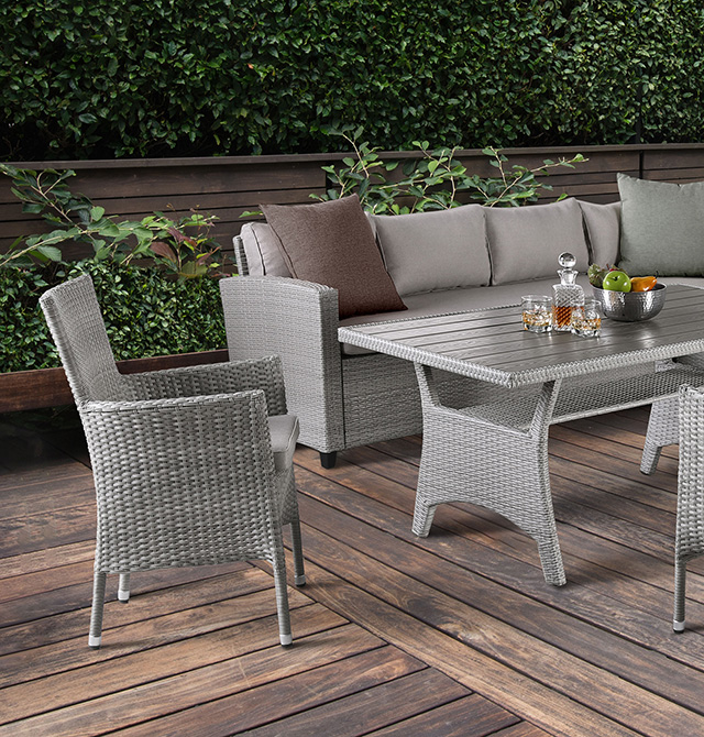 Furniture Of America Kimana Contemporary Gray 5 Pc. Patio Dining Set Model FM80001GG-SET+2CH-Chair