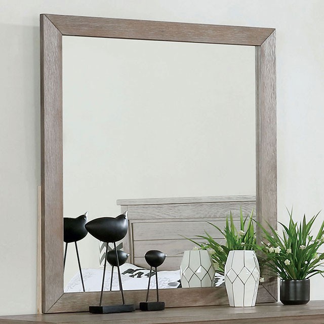 Furniture Of America Vevey Transitional Wire-Brushed Warm Gray Mirror Model FOA7175M