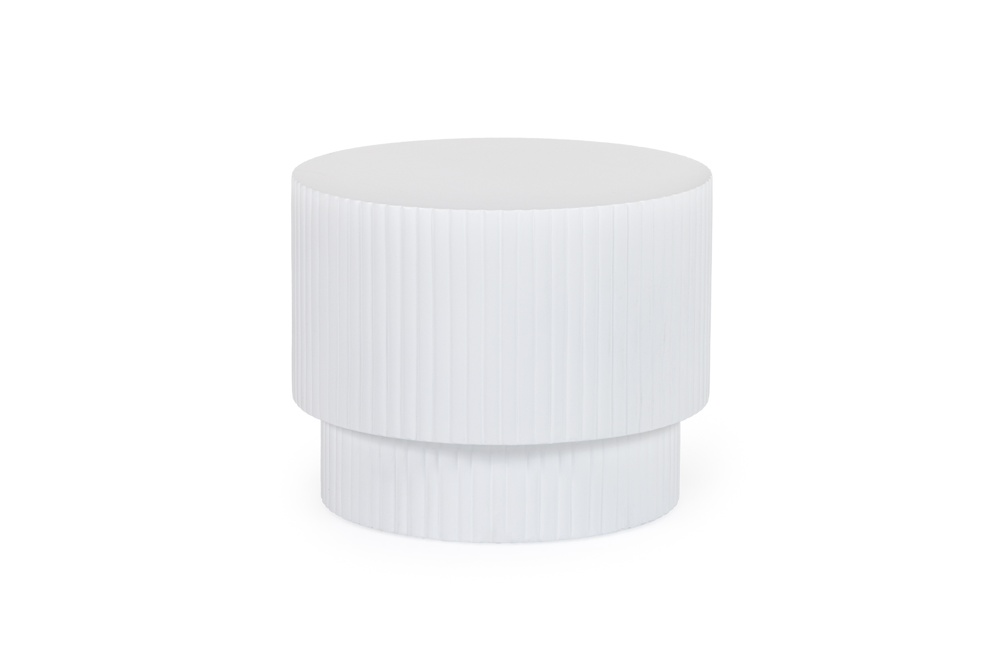 LA Furniture Gruver Modern White Concrete End Table VGGR-674650-WHT Contemporary Style by Vig Furnitrue Number 81854 Catch Home Goods