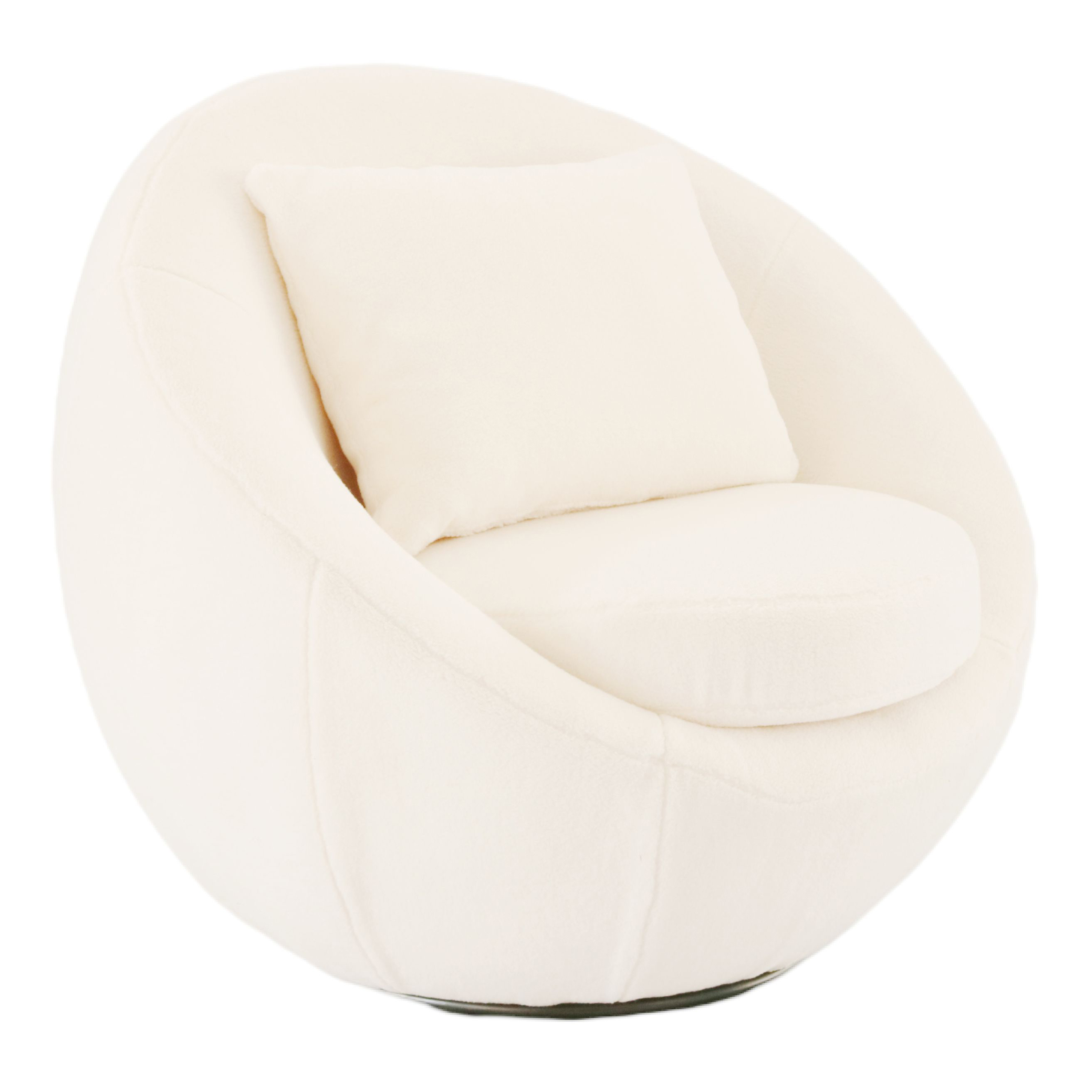 LA Furniture Gypsum Modern White Swivel Accent Chair VGMFOC-284-WHT-CH Contemporary Style by Vig Furnitrue Number 78498 Catch Home Goods