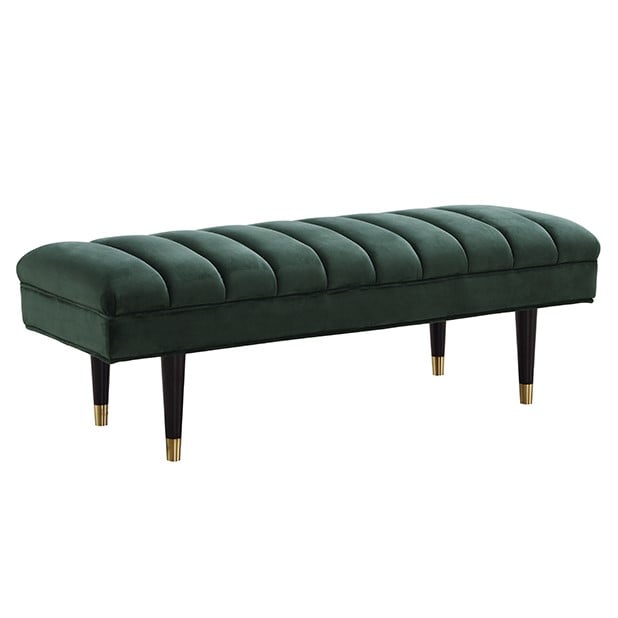 LA Furniture Ritner Modern Green Velvet Bench VGYUHD-1855-GRN Contemporary Style by Vig Furnitrue Number 75412 Catch Home Goods