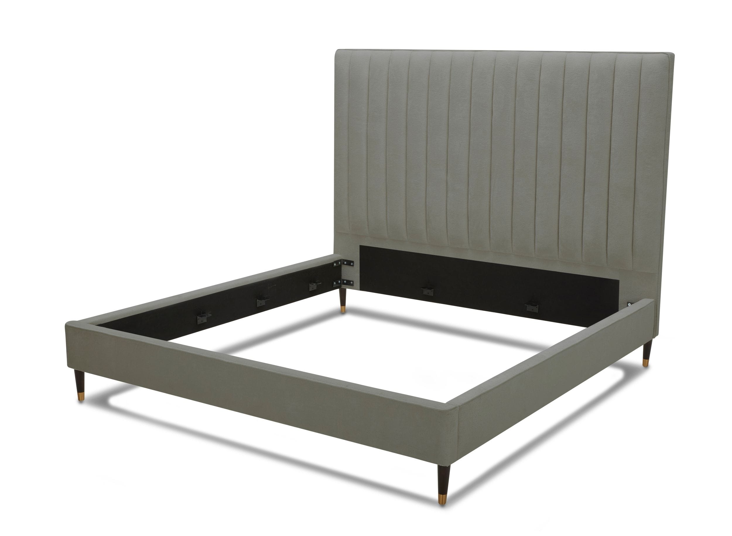LA Furniture Hemlock Eastern King Modern Grey Velvet Bed VGKKB606X-GRY-BED-EK Contemporary Style by Vig Furnitrue Number 78189 Catch Home Goods