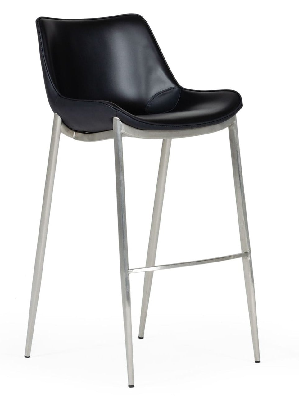 LA Furniture Hooper Modern Black Eco-Leather Bar Stool (Set of 2) VGHR5400B-BLK Contemporary Style by Vig Furnitrue Number 77231Z Catch Home Goods