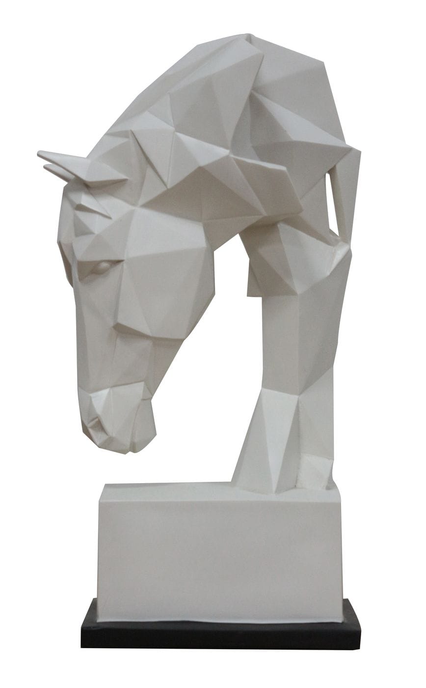 LA Furniture Horse Geometric White Sculpture VGTHDS0071-HORSE Contemporary Style by Vig Furnitrue Number 78014 Catch Home Goods