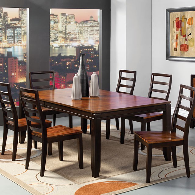Furniture Of America San Isabel Transitional Acacia/Espresso Dining Table Model CM3151T