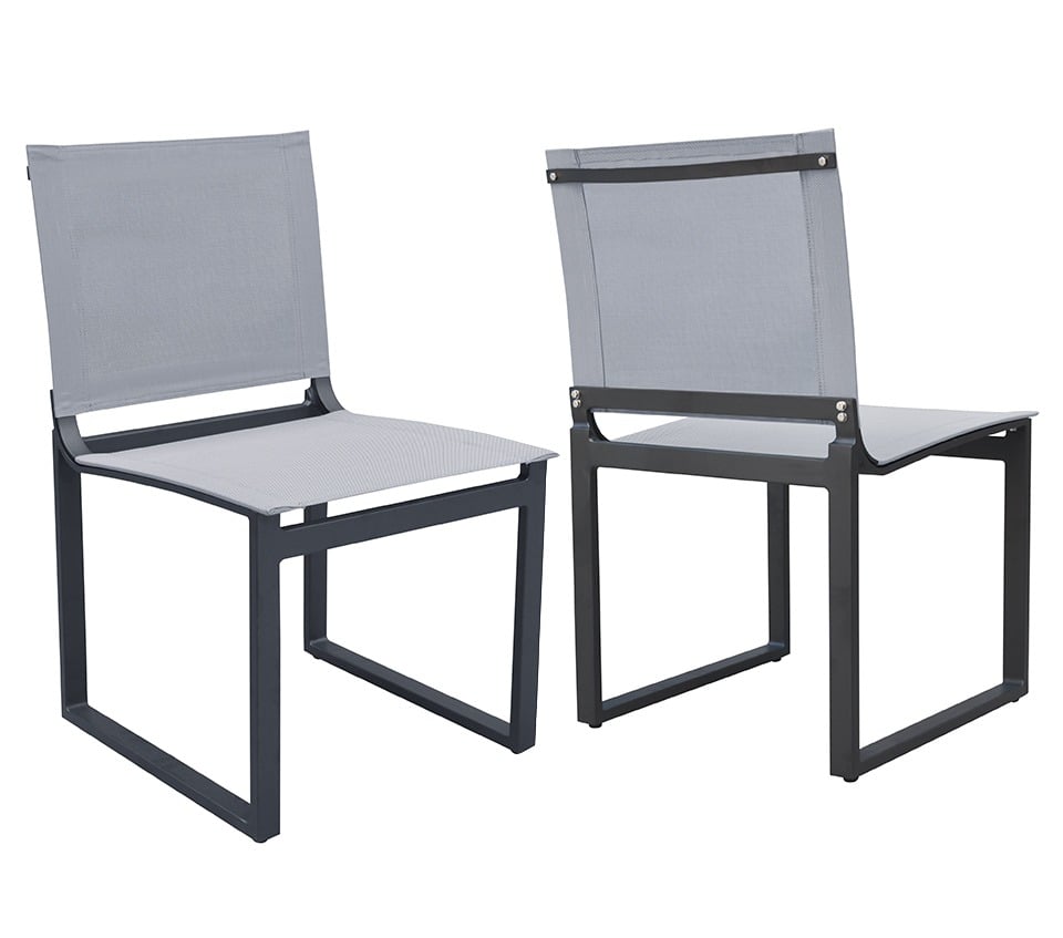 LA Furniture Kayak Modern Outdoor Dark Charcoal Dining Chair (Set of 2) VGGERH-AGEAN-CH-GRY-2 Contemporary Style by Vig Furnitrue Number 77689Z Catch Home Goods