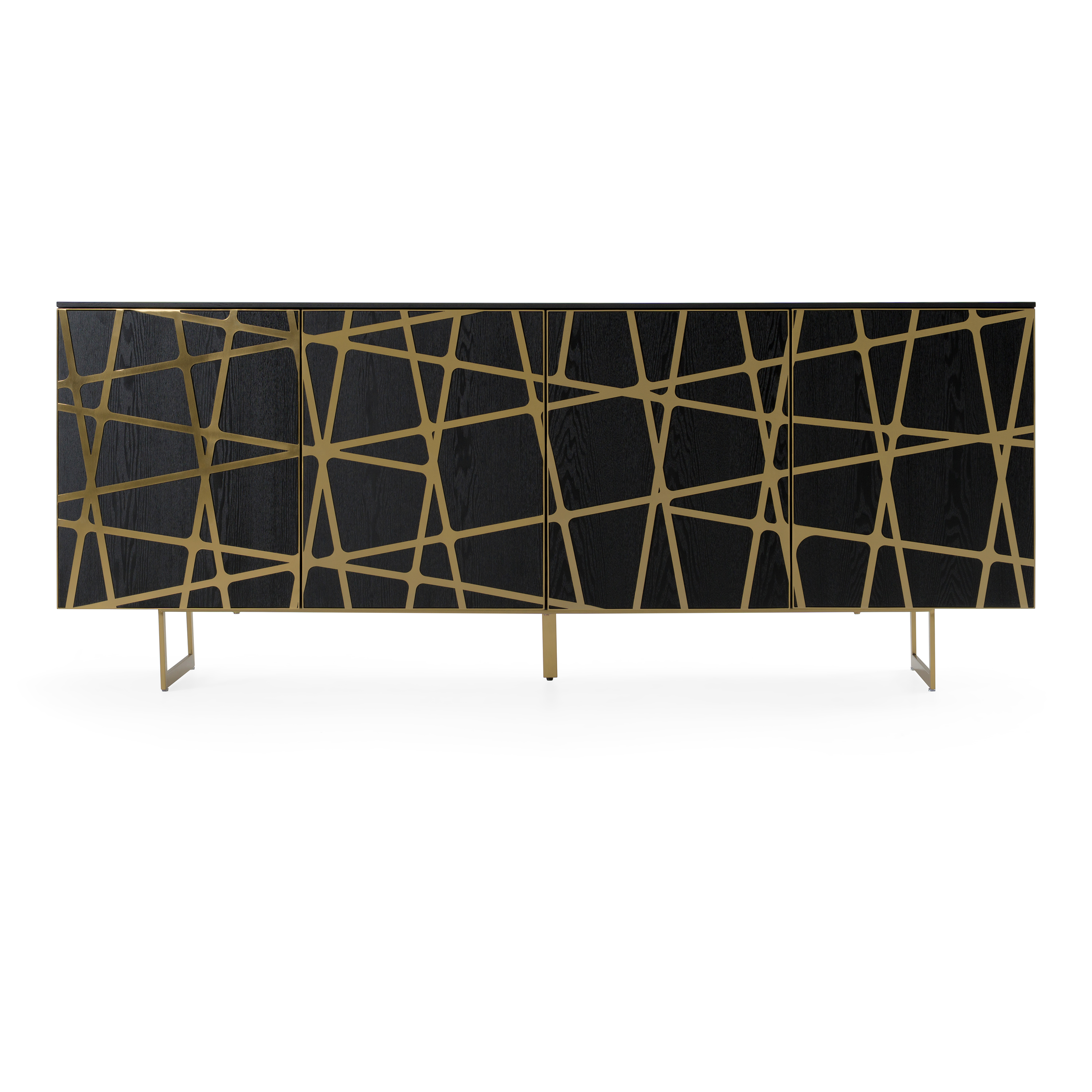 LA Furniture Kilson Modern Black Oak & Champagne Gold Buffet VGVCG1819-WG-BUF Contemporary Style by Vig Furnitrue Number 77715 Catch Home Goods