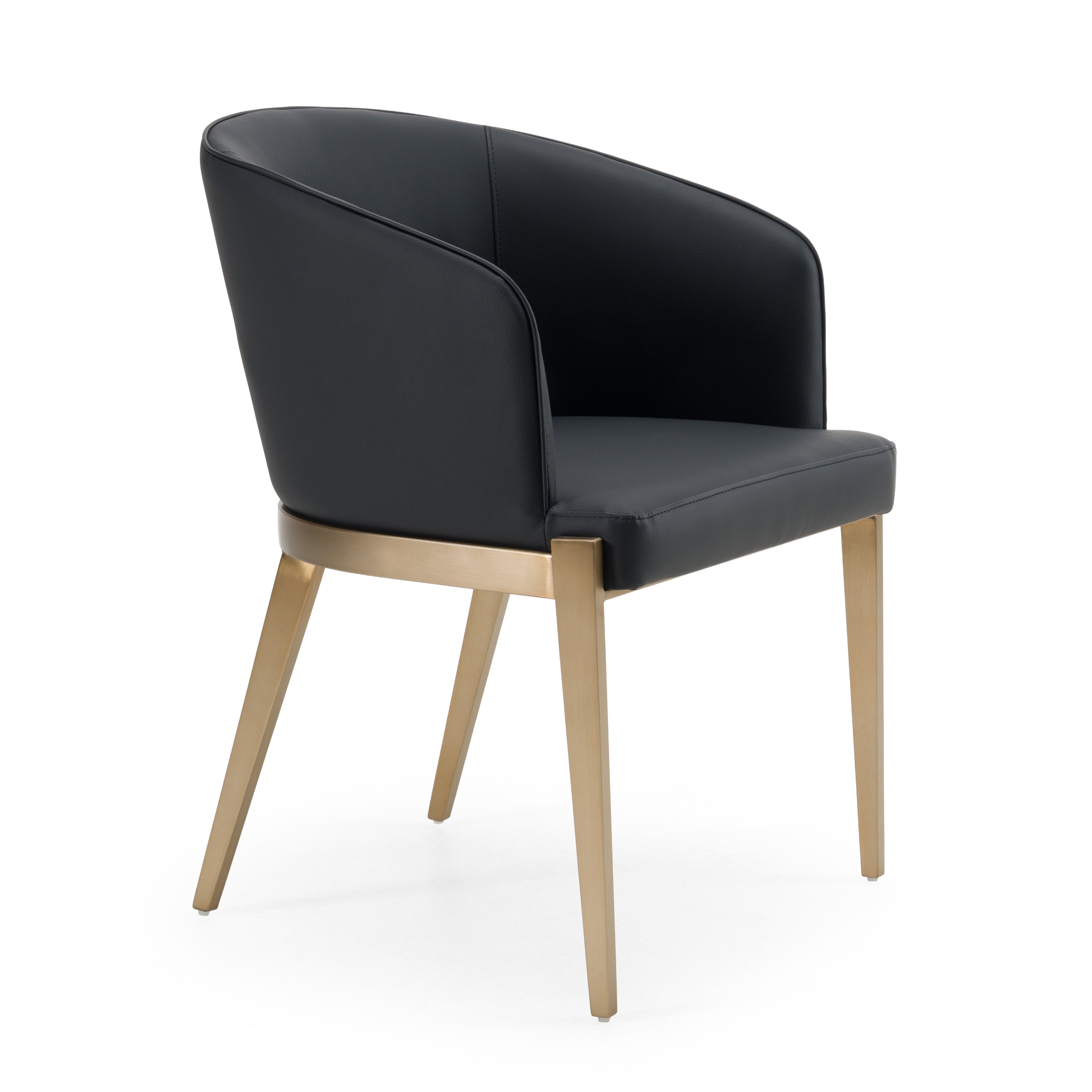 LA Furniture Kravitz Modern Dark Grey Vegan Leather + Antique Brass Dining Chair VGGAGA-6206CH-1-GRY Contemporary Style by Vig Furnitrue Number 81459 Catch Home Goods