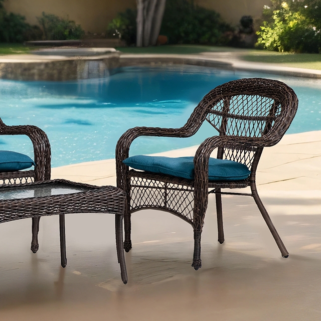 Furniture Of America Oliveri Transitional Brown/Dark Teal 5 Pc. Outdoor Set Model LA-L008DT-4PC-Chair