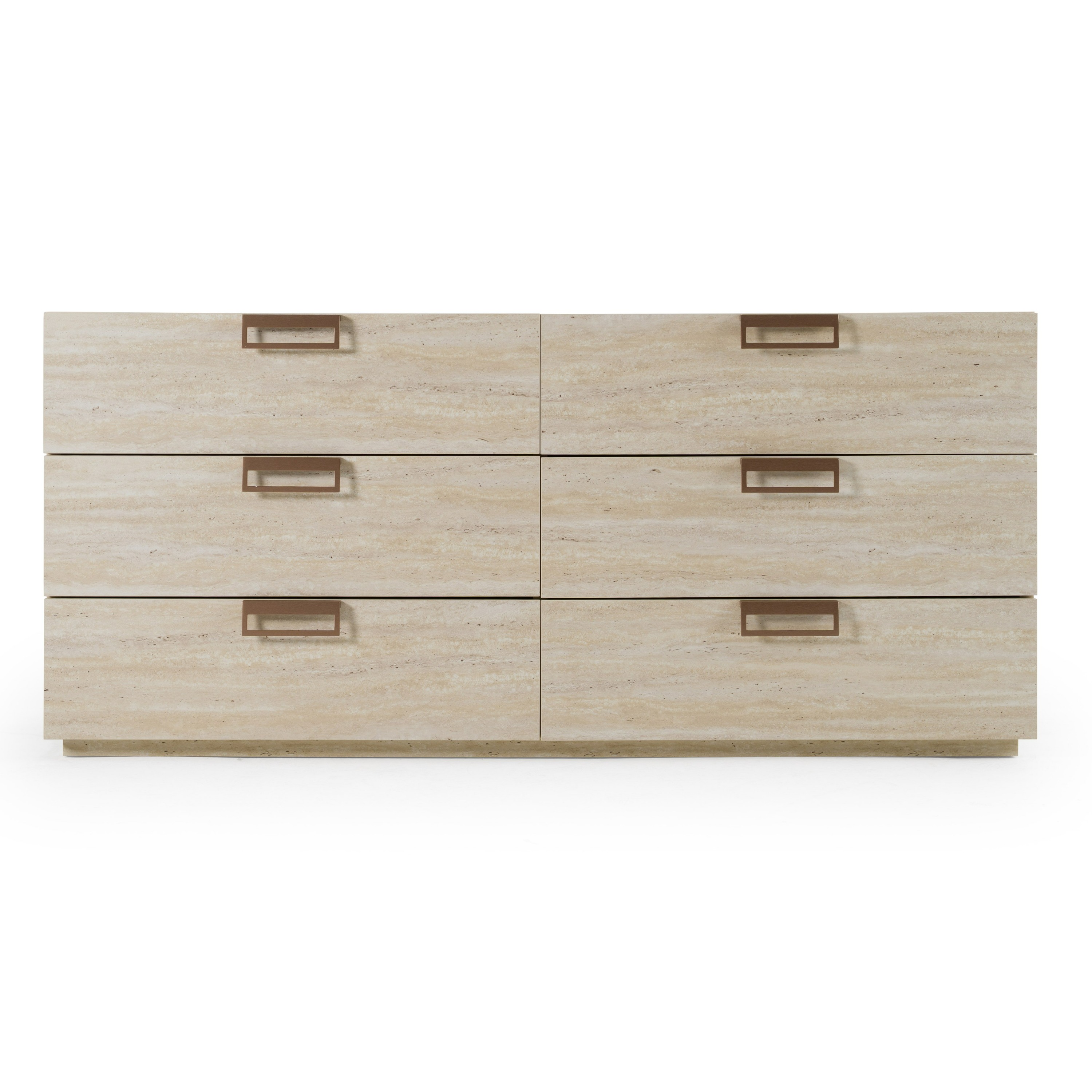LA Furniture Lago Modern Faux Travertine Dresser VGAC-LAGO-DRS Contemporary Style by Vig Furnitrue Number 83324 Catch Home Goods
