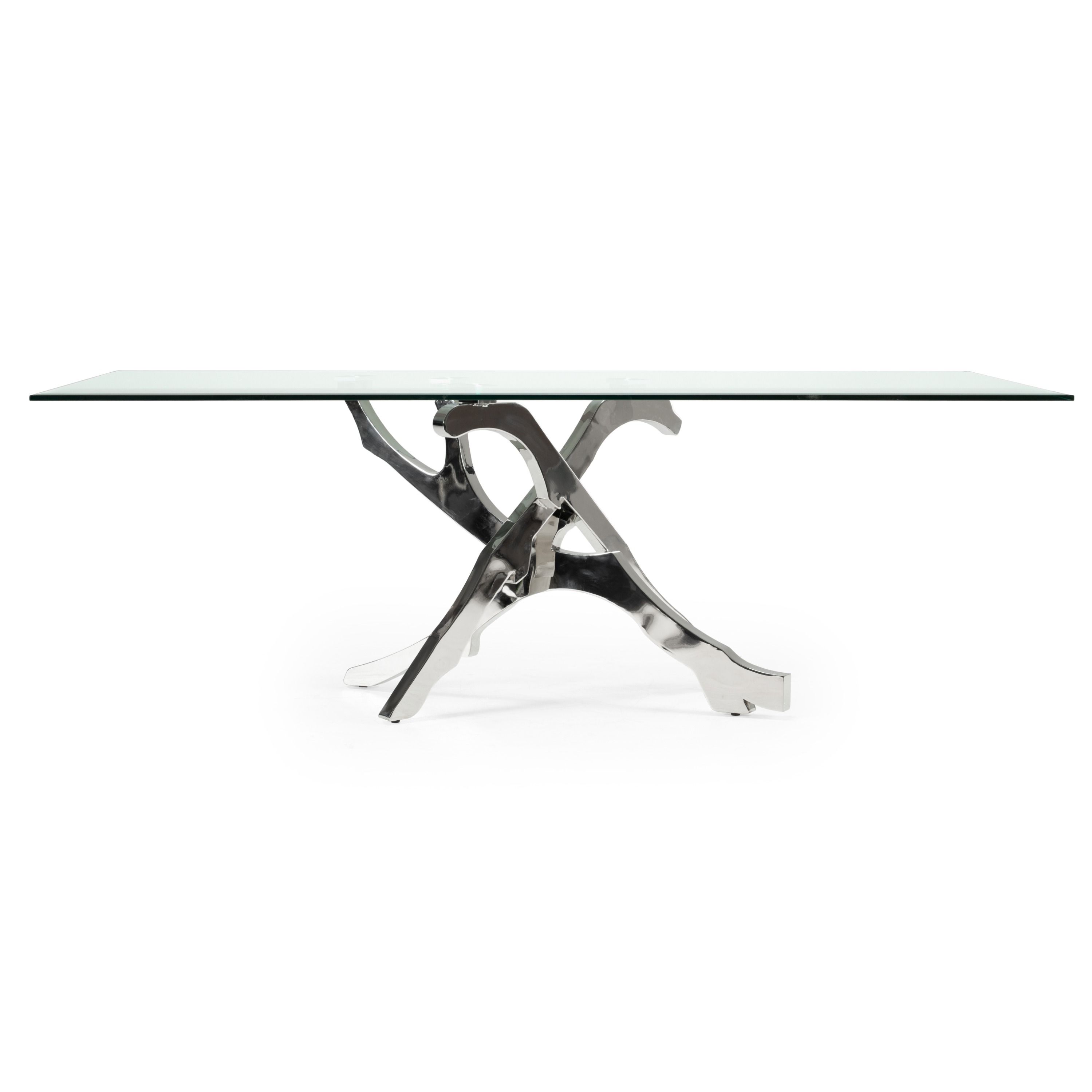 LA Furniture Legend Modern Glass & Stainless Steel Dining Table VGVCT8111-STL Contemporary Style by Vig Furnitrue Number 73830 Catch Home Goods
