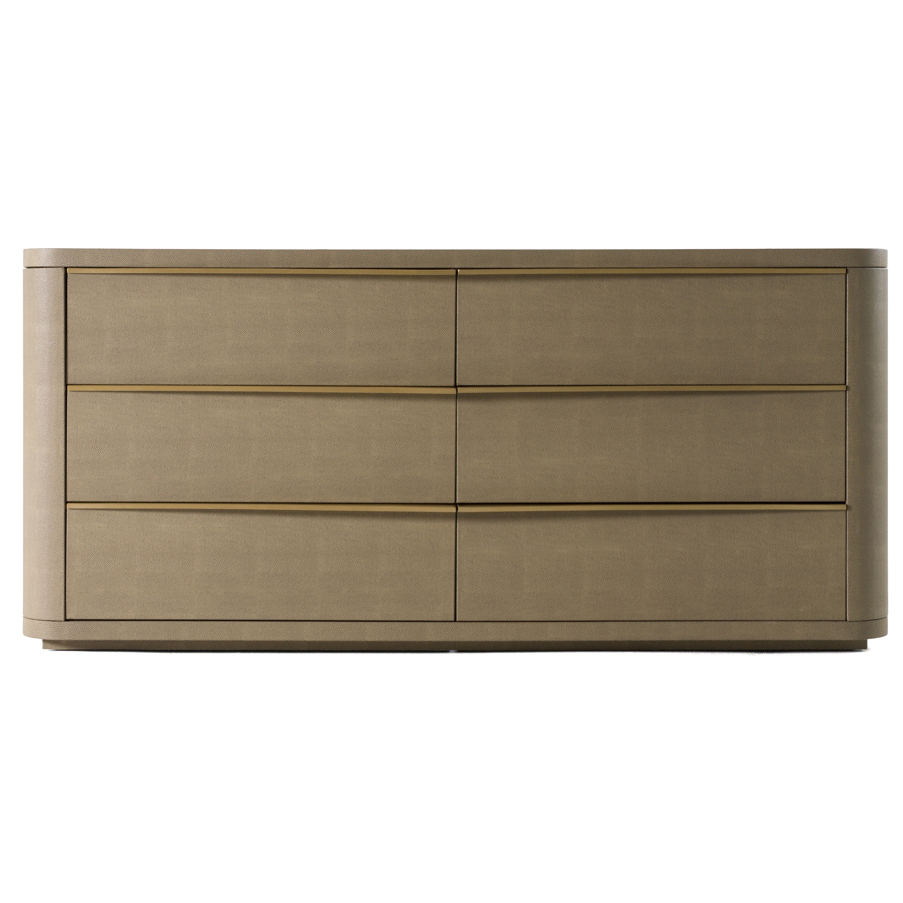 LA Furniture Lois Modern Beige Shagreen + Brass Dresser VGVC-J2408-D Contemporary Style by Vig Furnitrue Number 82459 Catch Home Goods
