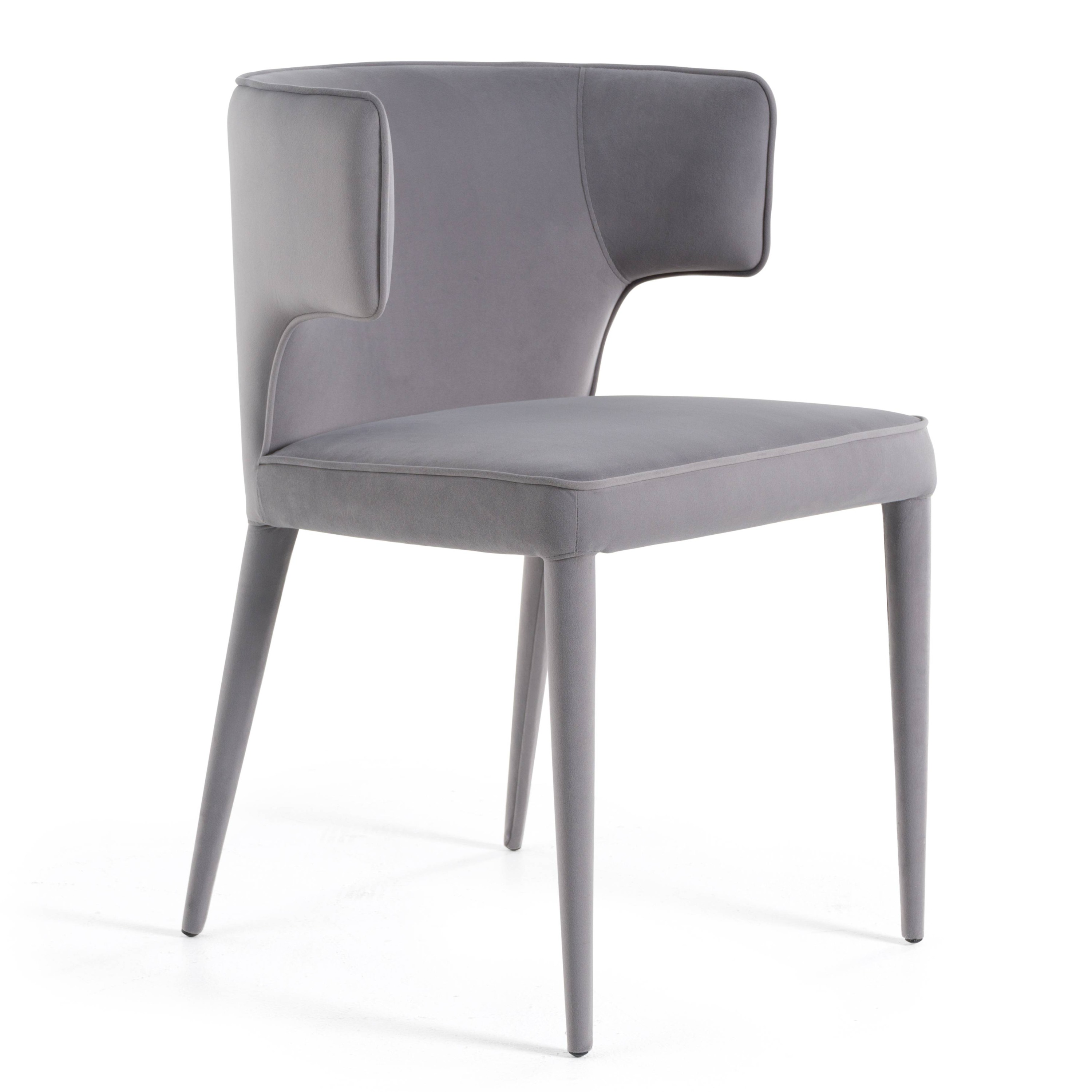 LA Furniture Lucero Modern Grey Velvet Arm Dining Chair VGYF-DC1021-GV Contemporary Style by Vig Furnitrue Number 80281 Catch Home Goods