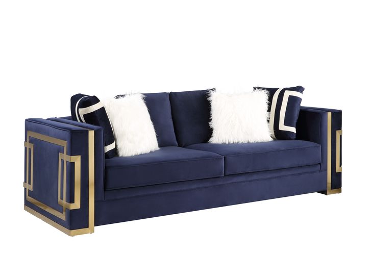 Acme Virrux Sofa with 6 Pillows Model LV00293
