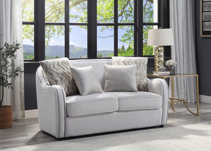 Acme Mahler Loveseat with 4 Pillows Model LV00579