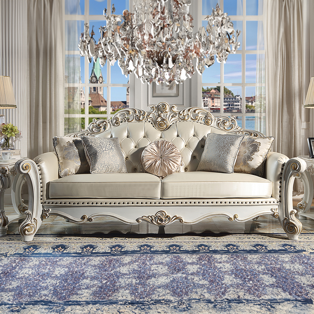 Acme Vendome Sofa with 5 Pillows Model LV01324