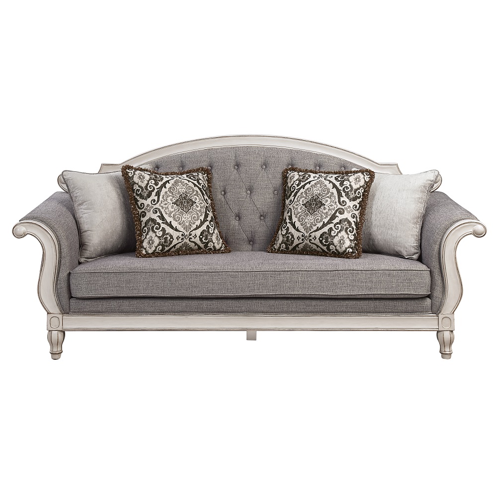 Acme Florian Sofa with 4 Pillows Model LV02119