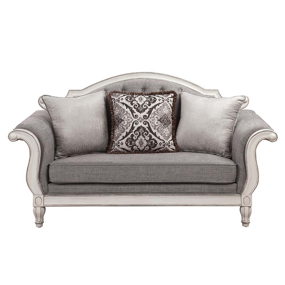 Acme Florian Loveseat with 3 Pillows Model LV02120