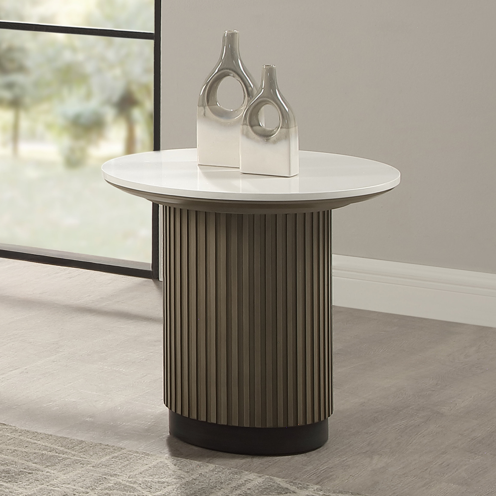 Acme Clayten End Table with Engineered Top Model LV06196