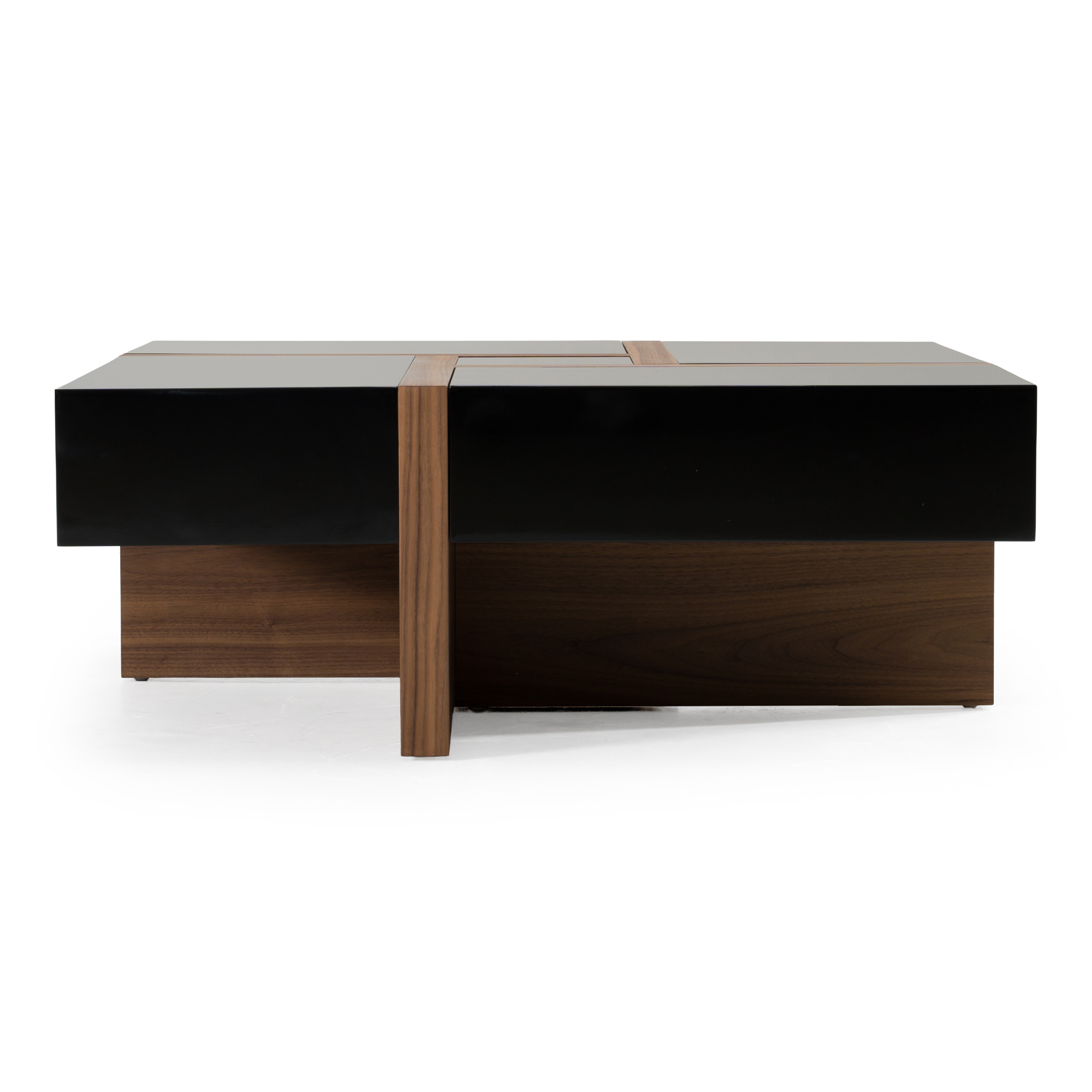 LA Furniture Makai Modern Black & Walnut Coffee Table VGBBLE624E-BLK Contemporary Style by Vig Furnitrue Number 75549 Catch Home Goods