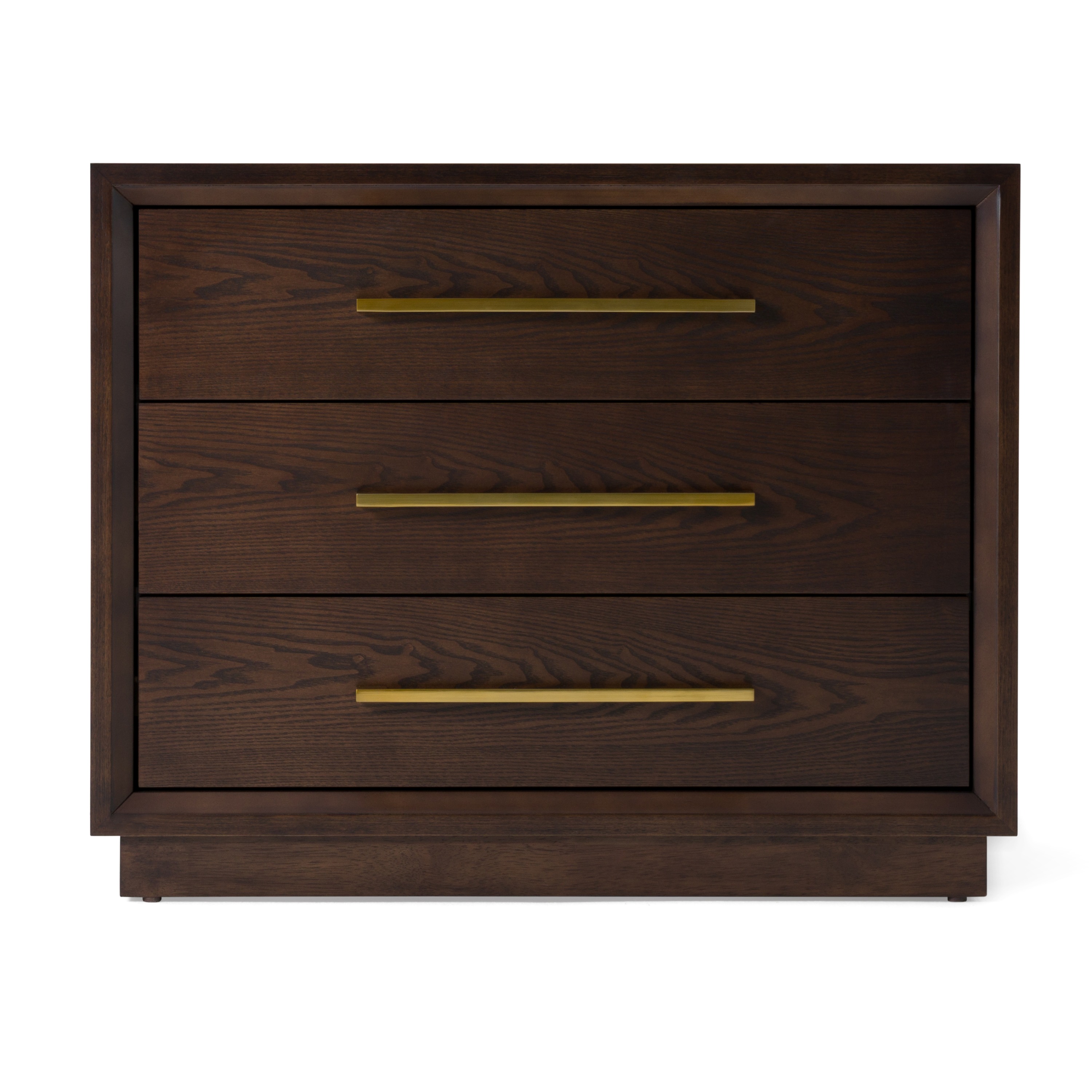 LA Furniture Manhattan Contemporary Brown Oak and Gold Nightstand VGMA-BR-127-NS-CRY Contemporary Style by Vig Furnitrue Number 82801|82801A Catch Home Goods