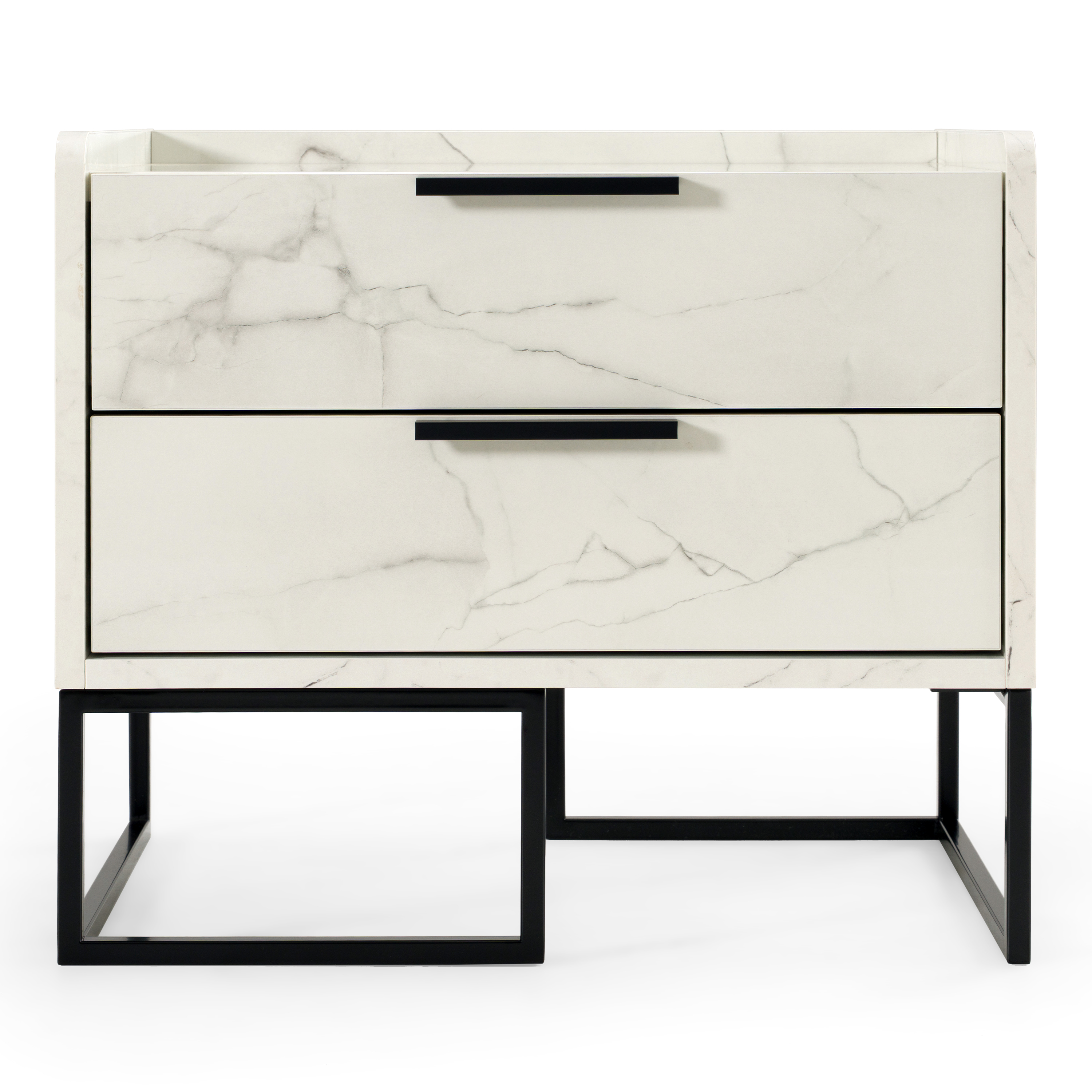 LA Furniture Marbella Italian Modern White Marble Nightstand VGACMARBELLA-NS Contemporary Style by Vig Furnitrue Number 76353 Catch Home Goods