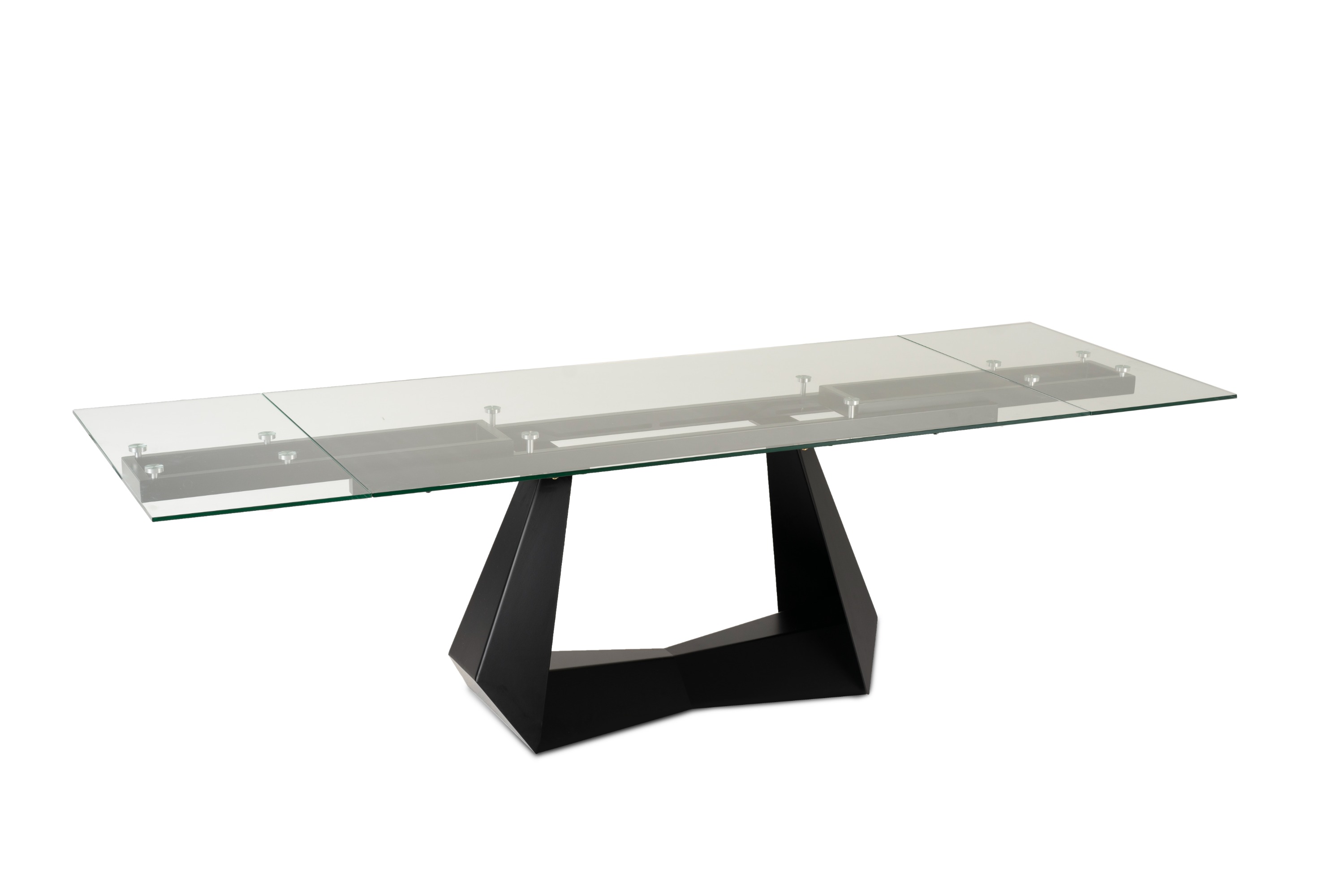 LA Furniture Maroney Modern Black and Glass Extendable 70.5"/106" Dining Table VGNS-GD8780-B Contemporary Style by Vig Furnitrue Number 80331 Catch Home Goods