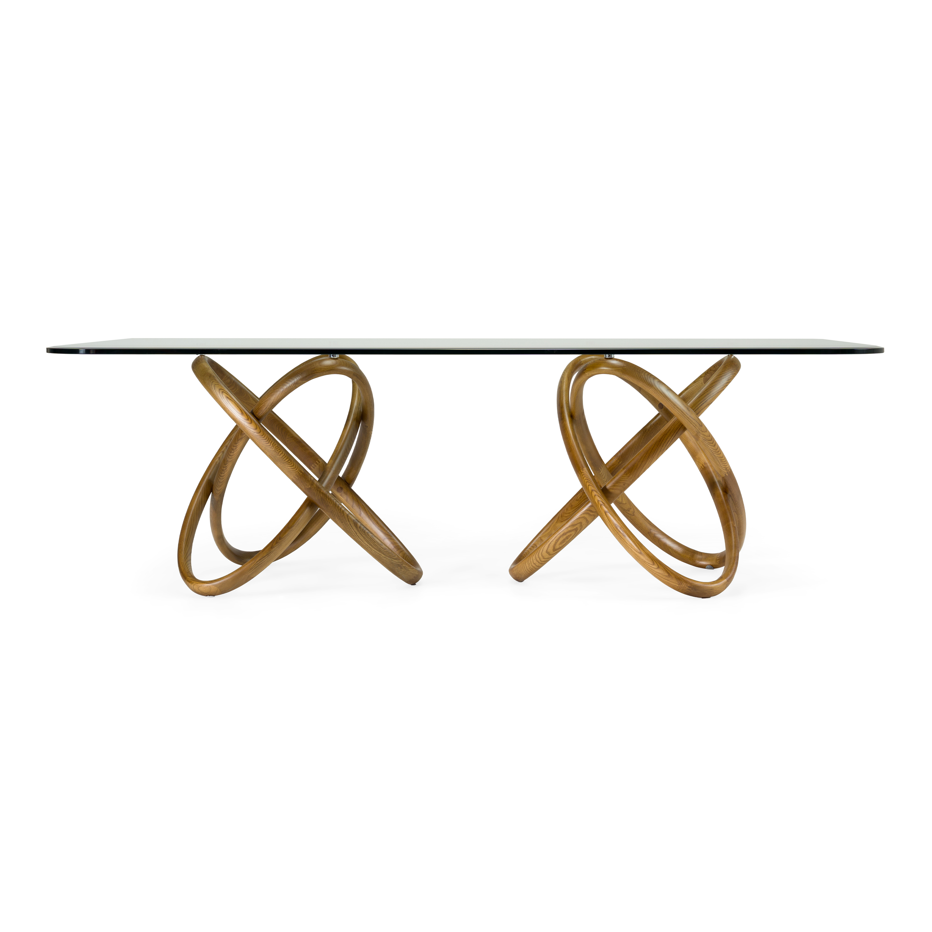 LA Furniture Mason Modern Glass & Walnut Dining Table VGCSDT-16092 Contemporary Style by Vig Furnitrue Number 72438 Catch Home Goods