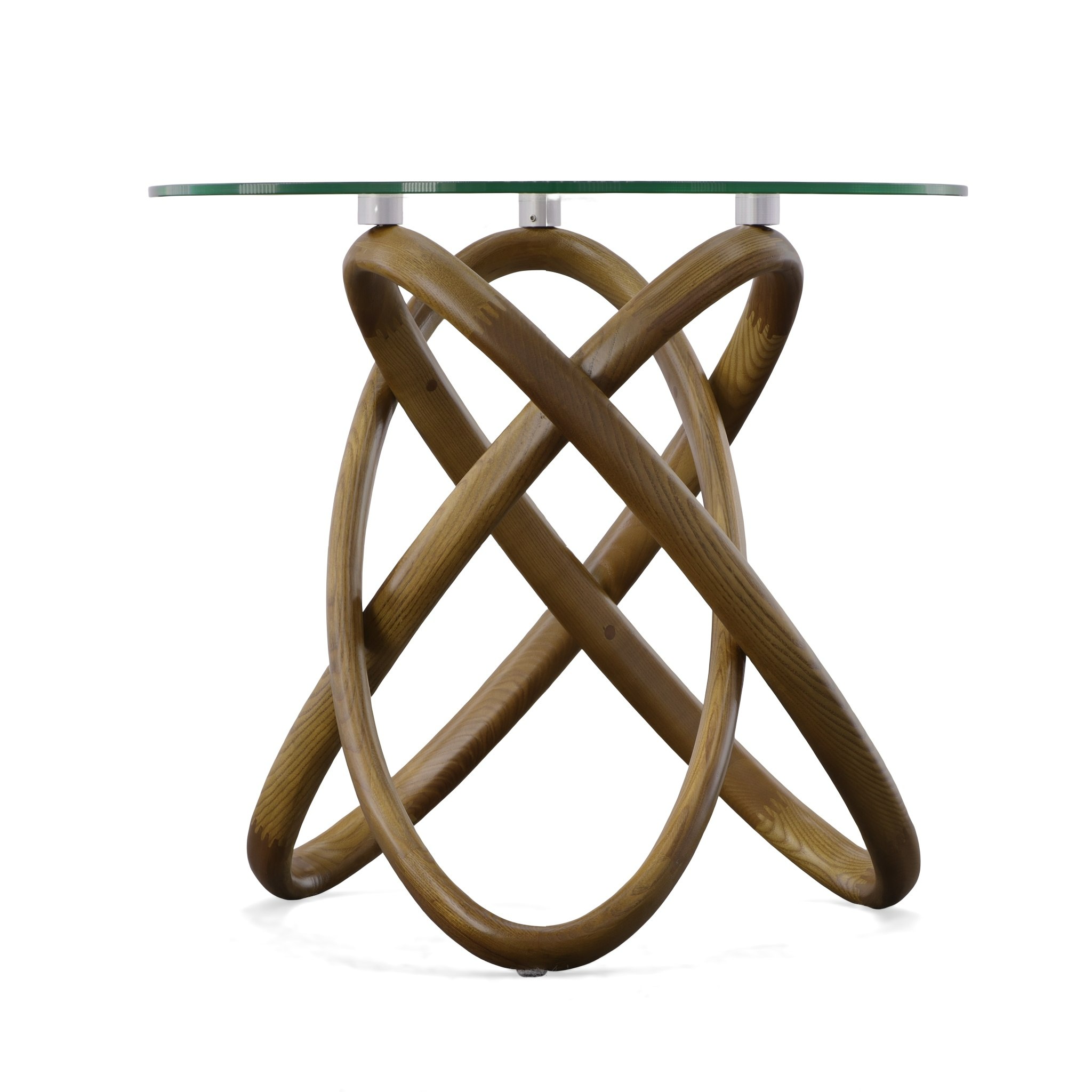 LA Furniture Mason Modern Glass + Walnut End Table VGCSLT-20051-BRN-ET Contemporary Style by Vig Furnitrue Number 79224 Catch Home Goods