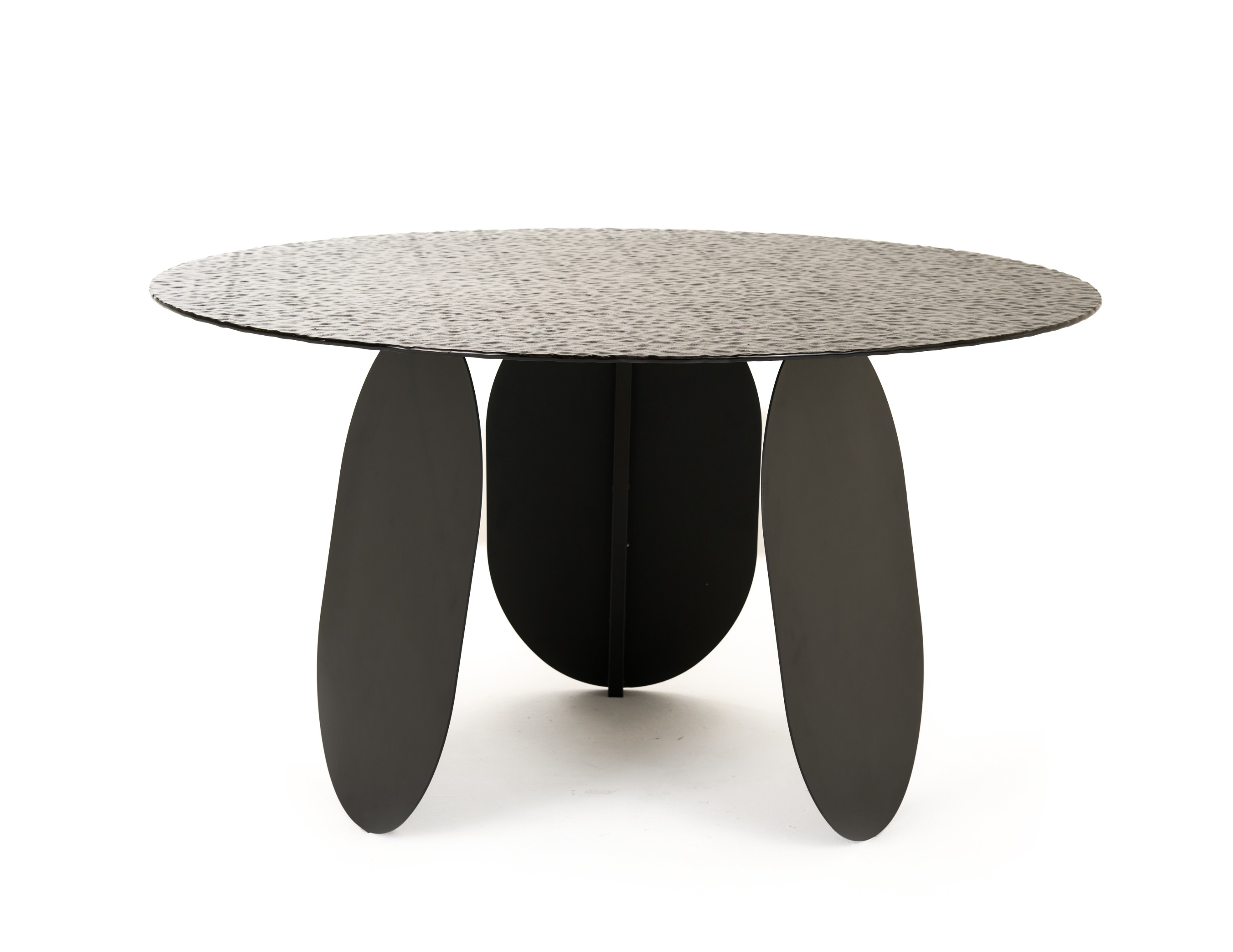LA Furniture Maxine Modern Hammered Grey Glass Round Dining Table VGYF-DT9003 Contemporary Style by Vig Furnitrue Number 81889 Catch Home Goods