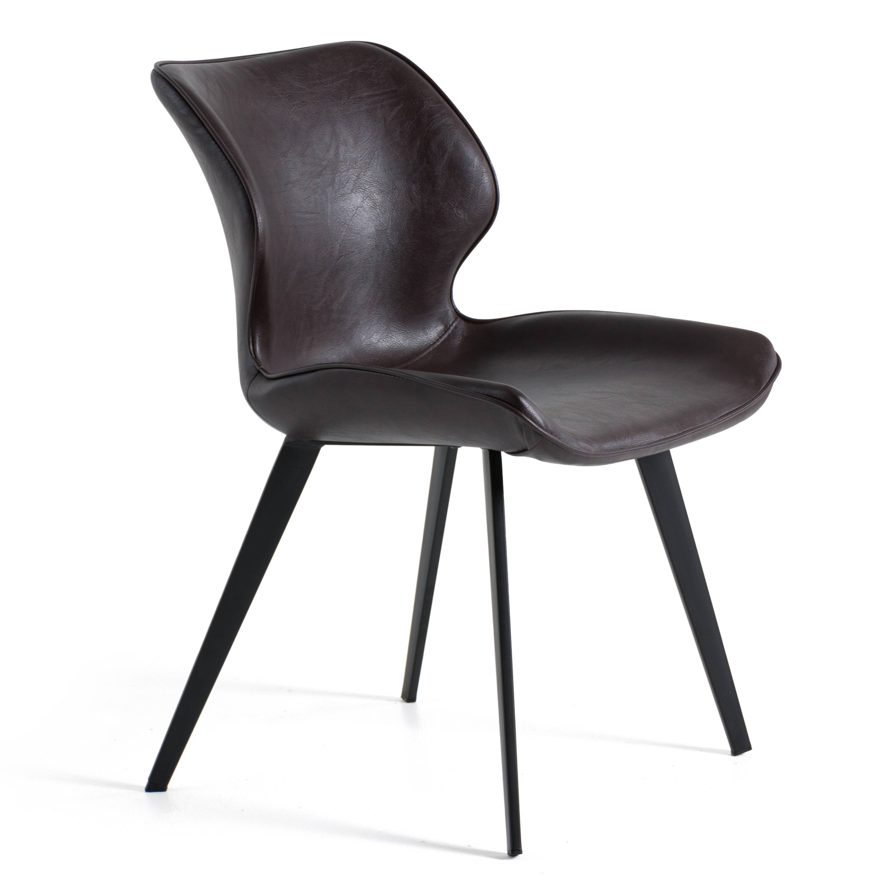 LA Furniture Moira Modern Dark Brown Eco-Leather Dining Chair (Set of 2) VGHR3638-DKBRN-DC Contemporary Style by Vig Furnitrue Number 79586Z Catch Home Goods
