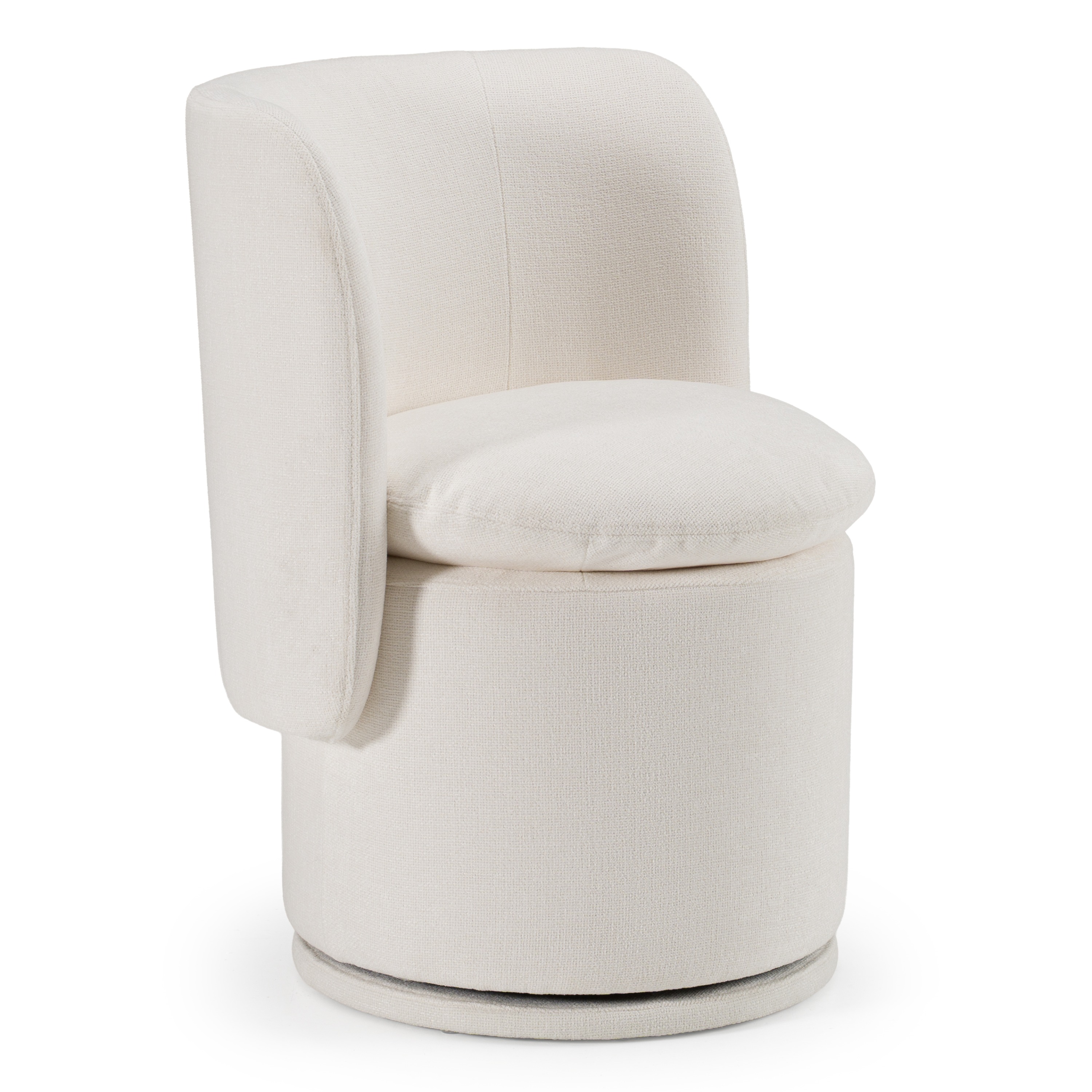 LA Furniture Norris Modern Ivory Fabric Swivel Dining Chair VGKK-KF.Y2138-IVY Contemporary Style by Vig Furnitrue Number 81386 Catch Home Goods