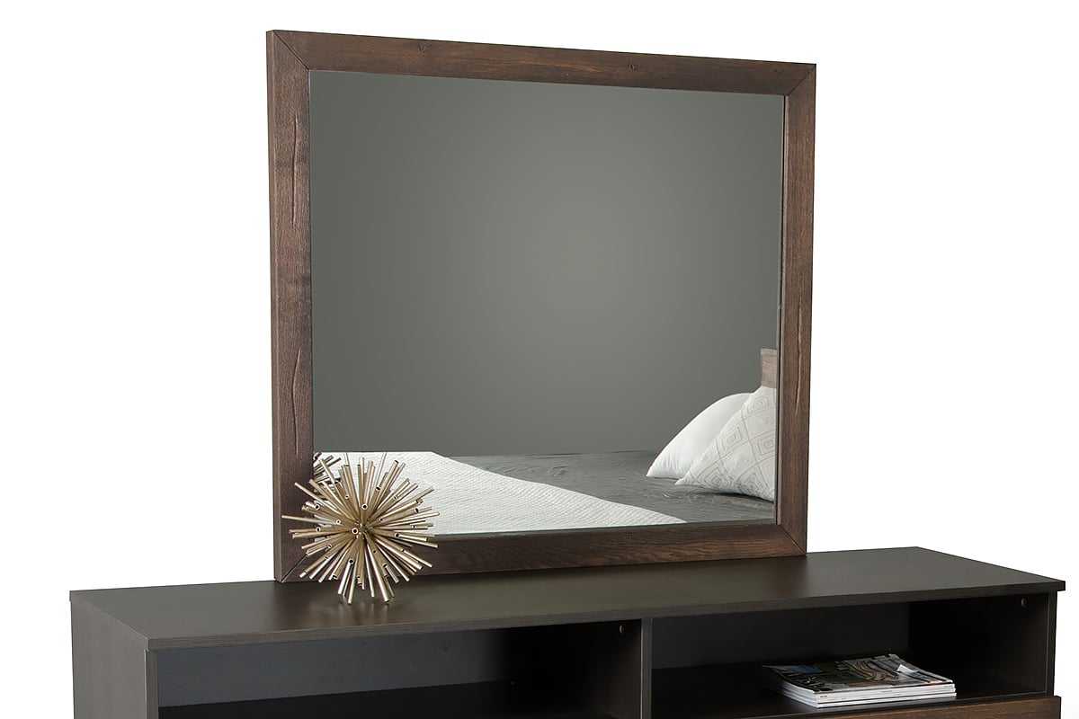 LA Furniture Wharton Modern Dark Aged Oak Mirror VGEDPB10006 Contemporary Style by Vig Furnitrue Number 72417 Catch Home Goods