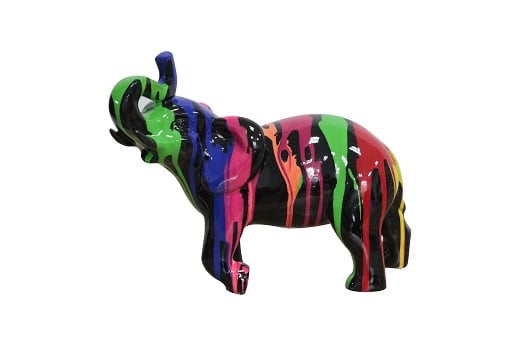 LA Furniture Multi Colored Black Elephant Sculpture VGTH-PC-0175 Contemporary Style by Vig Furnitrue Number 79708 Catch Home Goods