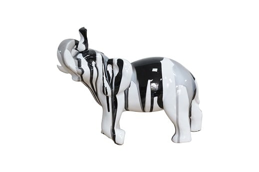 LA Furniture White Multi Colored Elephant Sculpture VGTH-PC-0177 Contemporary Style by Vig Furnitrue Number 79728 Catch Home Goods