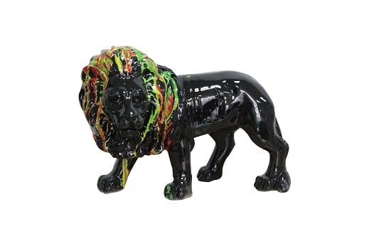 LA Furniture Black Lion Multi Colored Sculpture VGTH-PC-0181 Contemporary Style by Vig Furnitrue Number 79729 Catch Home Goods